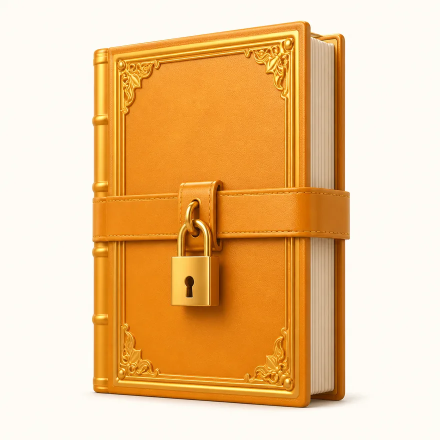 Book with padlock strap — FatBet