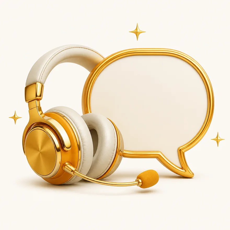 Headset with speech bubble — FatBet