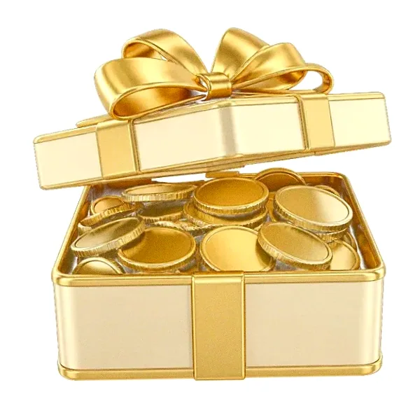 Gift box with coins — FatBet