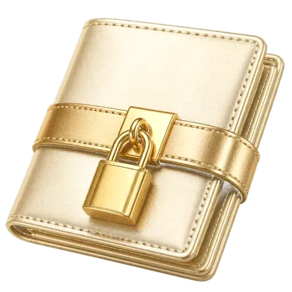 Locked leather wallet — FatBet